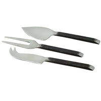 Elegance Gibraltar Cheese Spreaders, Matte Black/Stainless Steel, 3 Pack-Three cheese spreaders