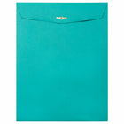 JAM Paper Recycled Coloured Envelopes with Clasp - 9" x 12" - Sea Blue - 50 Pack-Size: 9 x 12 inches