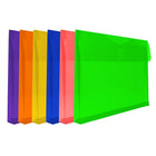 JAM Paper Plastic Envelopes with VELCRO Brand Closure, 1 Expansion, 9.75x13, Assorted Colors, 12 Pack (218V1rgbyporg)-12/Pack