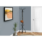 Monarch Specialties 2031 Coat Rack with Umbrella Holder - Black Metal-Built in umbrella holder