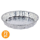 Luciano Round Aluminum Foil Cake Pans, 8.5 x 1.25 inches, Silver, 72 Pieces-Packaging: total of 72 round pans