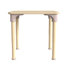 Flash Furniture Bright Beginnings 24" Square Commercial Grade Wooden Adjustable Height Classroom Activity Table - Beech-Kid-Friendly Design with Squared Safety Corners