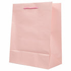 Jam Paper Gift Bags with Rope Handles - Medium - 8" x 10" x 4" - Baby Pink Matte - 3 Pack-Our giftbags are made from thick 85 lb cardstock that has a smooth matte paper finish and feature a soft rope handle with a blank gift tag