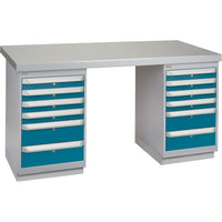 Kleton Pre-Designed Workbenches, 60" W x 30" D x 34" H, 2500 Lbs. Capacity (FG412)-Capacity: 2500 lbs.