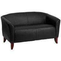 Flash Furniture HERCULES Imperial Series Black Leather Loveseat-Contemporary Style