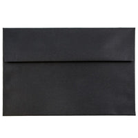JAM Paper A7 Invitation Envelopes, 5.25 x 7.25, Black Linen Recycled , 250 Pack (V01205H)-Black linen recycled envelope