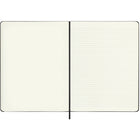 Moleskine Notebook - Extra Large - Ruled/Plain - Hard Cover - 7.5" x 10" - Black-Dimensions: 7.5" x 10"