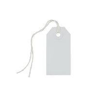 Jam Paper Gift Tags with String - Small - 3 1/4" x 1 5/8" - White - 1000 Pack-White gift tag