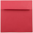 JAM Paper 7.5 x 7.5 Square Envelopes, Brite Hue Red Recycled, 50 Pack (2792291I)-Red recycled envelope