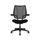 Humanscale Liberty Task Chair - Black-The mesh back is formed by combining three panels of non-stretch mesh material in the same way a tailor combines multiple pieces of fabric to create a shirt. Its contours are made to custom fit and support each individual sitter throughout the day