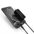Adam Elements OMNIA X6A Ultra Compact Dual-Port USB-C & USB-A PD 65W Charger - Black-PD / QC3.0 Compact Fast Charging Wall Charger up to 65W