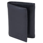 Roots 73 Men's Compact Leather Wallet, Black-Tri-fold Wallet