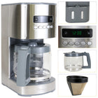 Kenmore Aroma Control 12-Cup Programmable Coffee Maker with Reusable Filter - Stainless Steel-Large 12-cup capacity with 1-4 cup brewing option