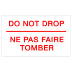 SPC 'Do Not Drop' Die Cut Labels - Red/ White - 3" x 5" - 500/Roll-Red print on white