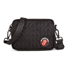 The Rolling Stones Iconic Collection Quilted Crossbody Bag - Black-Crossbody bag