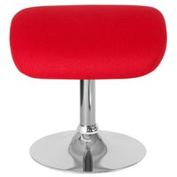 Flash Furniture Egg Series Ottoman - Red Fabric-Contemporary Style