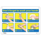 Zenith Pictogram Sign - Don't Forget to Wash Your Hands - 10" x 14" - Plastic - 4 Pack-Don't Forget to Wash Your Hands