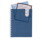 Poppin Pocket Spiral Notebook - Medium - Slate-Translucent front-cover pocket is perfect for stashing to-do's, pet photos, or love notes