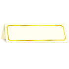 St. James Classic Tent Cards - 2-3/4 x 8-1/2" - Laser/Inkjet Printable - Ivory - Gold Foil - 50 Pack-Engraved border designs applied with elegant foil appear on both sides of the folded tent cards.