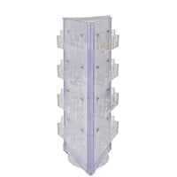 Azar Displays 3-Sided Wheeled Brochure Display, Clear (700640-CLR)-Brochure holders