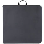 Flash Furniture 23.5"W x 48.25"L Height Adjustable Bi-Fold Dark Grey Plastic Folding Table with Carrying Handle-Seats up to 4 Adults