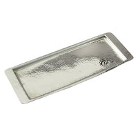 Elegance Stainless Steel Hammered Rectangular Tray, 13.75"L x 4.5" W-Set Includes: 1 Piece