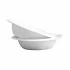 Globe Commercial Products 12 oz Round Bagasse Bowls - 1000 Pack-White Bagasse (100% sugarcane fibre)