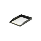 Korr Front-Load Legal-Size Desk Tray, 1 Compartment, Black-Stacking front-load letter tray is made of sturdy, high-impact plastic