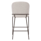CorLiving DDW-420-B Blakeley Counter Height Barstool in Light Grey-Curved modern back for support