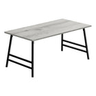 Monarch Specialties 3791 Coffee Table - 40"L/Grey/Black Metal-MODERN STYLE - Bring retro flair to your living room with this cocktail table, featuring a grey laminate finish and a striking angled leg base.