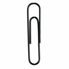 JAM Paper Colored Jumbo 2" Paper Clips - Black - 3 Packs of 75-Size: 2 inches (Large/Jumbo)