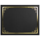 St. James Document/Certificate Holders - Gold Foil Border - Linen Finish - Black - 5 Pack - 83805-Add ceremony, elegance and sincerity to the act of giving recognition