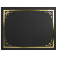 St. James Document/Certificate Holders - Gold Foil Border - Linen Finish - Black - 5 Pack - 83805-Add ceremony, elegance and sincerity to the act of giving recognition