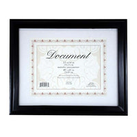 kieragrace Oxford Wood Document Frame, 11" x 14", Matted to 8.5" x 11", Black, 8 Pack-11" by 14" matted for 85" by 11" solid wood document frame