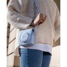 FujiFilm Instax Mini 12 Instant Camera Case - Pastel Blue-Adjustable shoulder strap