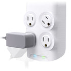 360 Electrical Revolve45 4-Outlet Rotating 45W Surge Protector - White-Charge Sense intelligently distributes power between ports while charging
