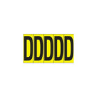 Accuform Signs Identify Locations, Supplies & Tools, Individual Letter & Number Markers, D, 3-7/8", 10 Pack-Character D