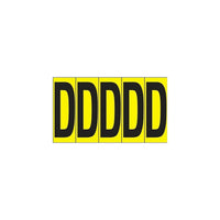 Accuform Signs Identify Locations, Supplies & Tools, Individual Letter & Number Markers, D, 3-7/8", 10 Pack-Character D
