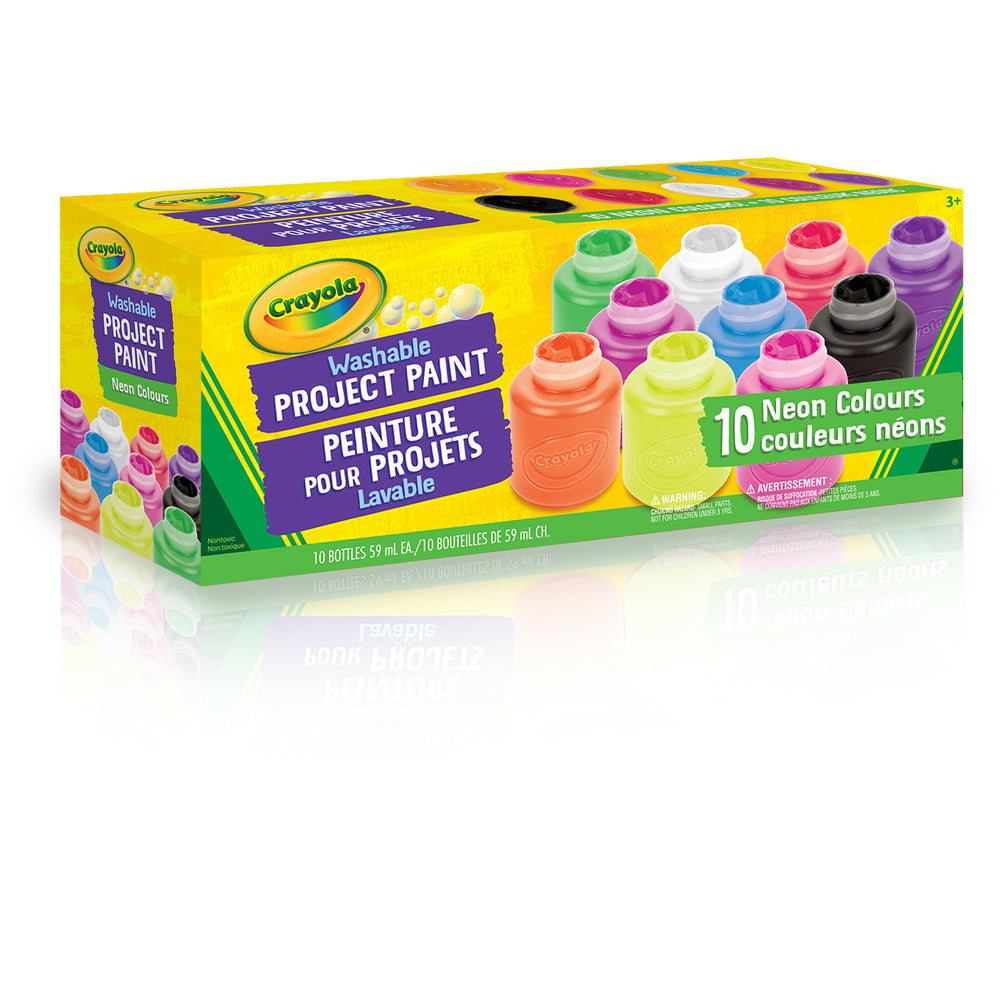 Crayola Neon Washable Project Paint 10 Pack
