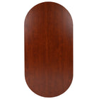 Flash Furniture 6 Foot (72 inch) Oval Conference Table - Cherry-Modesty Panel adds stability