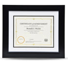 First Base St. James Awards & Certificate Frame - Double Mat - White/Black - 16 1/4" W x 14 1/4" H - For 8 1/2"x11" Certificates-For 11 x 8 1/2" (28 x 22cm) certificates, awards and photos