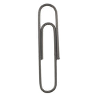 JAM Paper Coloured Jumbo Paper Clips, Large, Grey, 75 Pack (21830628)-Pack of 75 paperclips