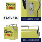 Coors Banquet Retro Ice Chest Cooler with Bottle Opener - 13L-14 quart (13L) capacity