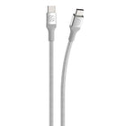 Scosche USB-C to USB-C Premium Braided Cable - 10 ft - Silver-Designed for fast data transfer rates and high-efficiency charging and syncing of TYPE-C devices.