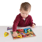 Melissa & Doug Dinosaurs Chunky Puzzle, 8 Pack (LCI3747)-7 lbs
