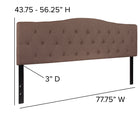 Flash Furniture Cambridge Tufted Upholstered King Size Headboard - Camel Fabric-Headboard Size: 77.75''W x 3''D x 24''H