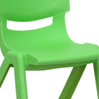 Flash Furniture Green Plastic Stackable School Chair with 12" Seat Height - 10 Pack-Primary colors support early childhood development