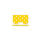 Teacher Created Resources Tcr4668 35" x 2.187" Scalloped Polka Dots Border Trim, Yellow/white, 108 Pack (TCR4668)-Bulletin board borders are great for preschool to grade 12 classroom settings