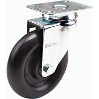 Kleton Caster, Swivel, 5" (127 Mm), Polyolefin, 250 Lbs. (113 Kg.) - 12 Pack-Bolt Hole Size 5/16" (7.93 mm)