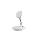 SwitchEasy MagPower 2-in-1 Wireless Charging Stand with MagSafe - White-Dual 15W Fast Wireless Charging